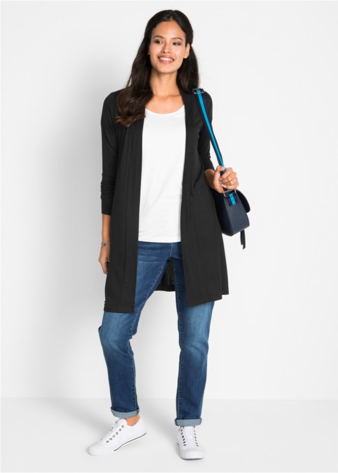 Leichte Long-Shirtjacke, langarm