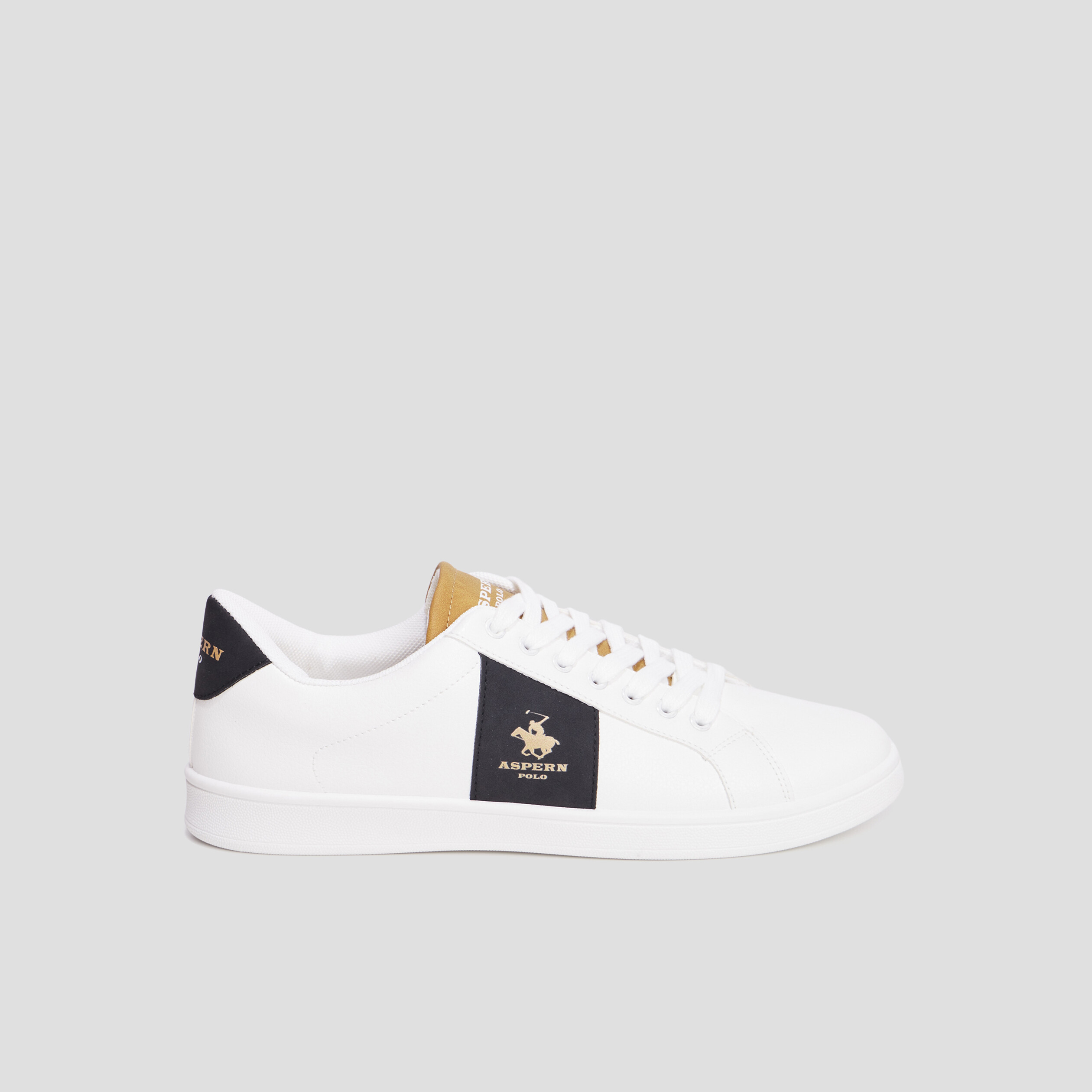 Tennis basses à lacets Aspern Polo blanc homme | La Halle