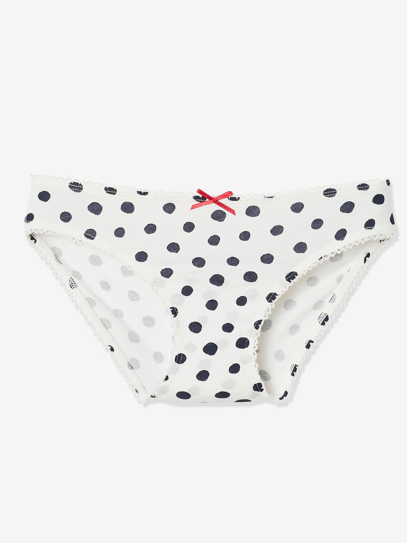 Lot de 7 culottes fille semainier BASICS lot ivoire