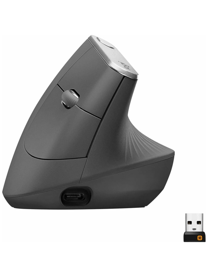 Logitech MX Vertical Maus für ergonomische Handhaltung und präzise in Schwarz günstig kaufen onesize