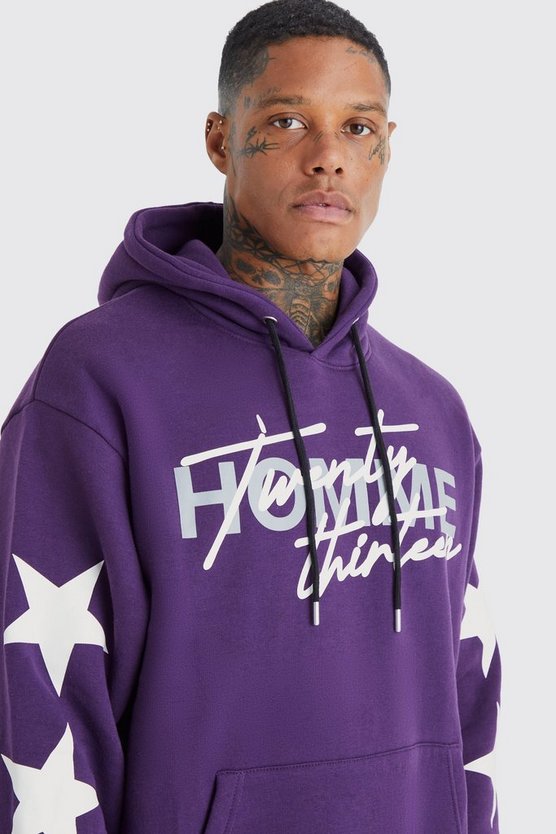 Oversize Trainingsanzug mit Star Homme Print