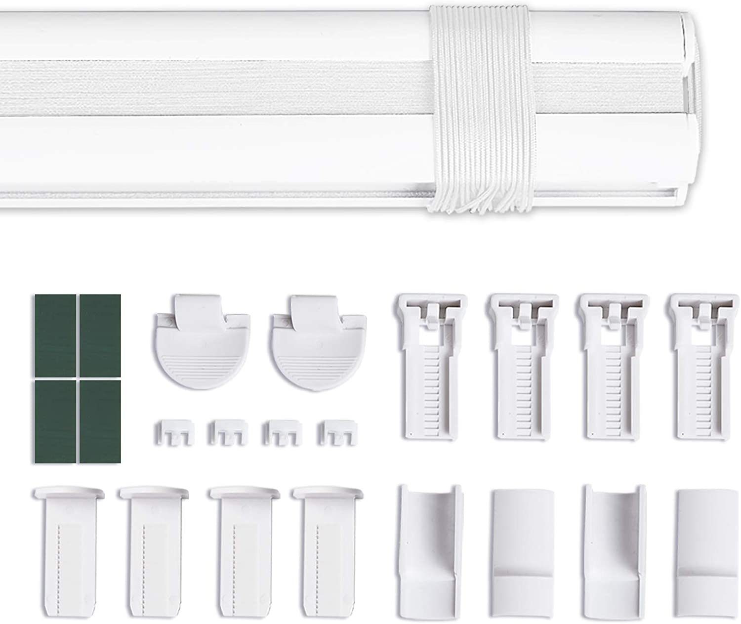 Plissee ohne Bohren Klemmfix, Sichtschutz und Sonnenschutz, OUBO, Lichtdurchlässig Rollo für Fenster & Tür, Klemmfix, mitgelieferten, verstellbaren Klemmträger