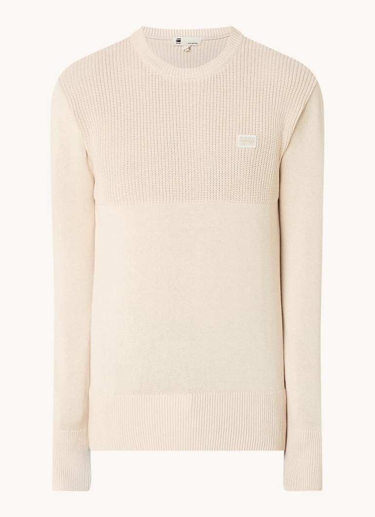 G-Star RAW Fine-knit organic cotton pullover with logo