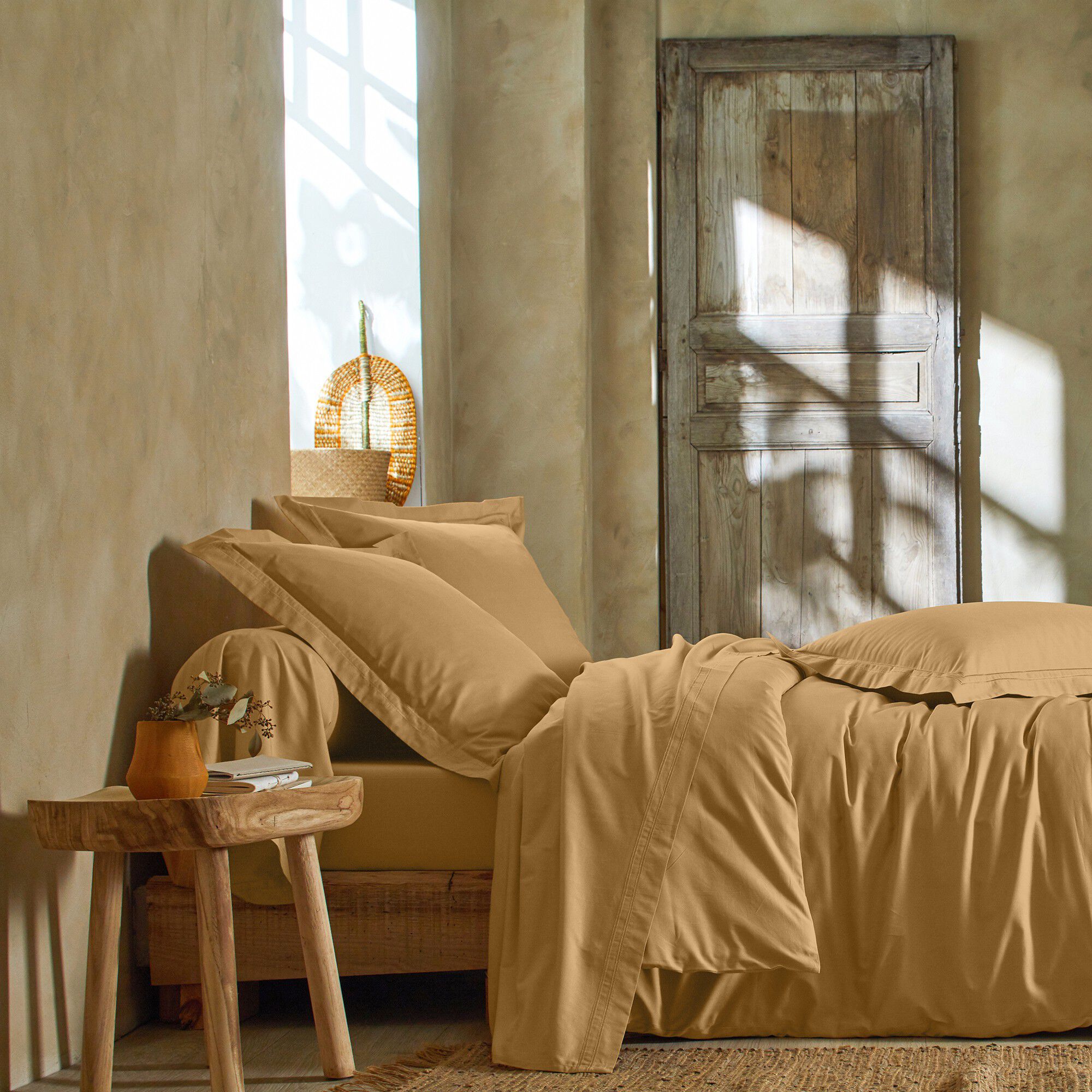 Linge de lit uni percale