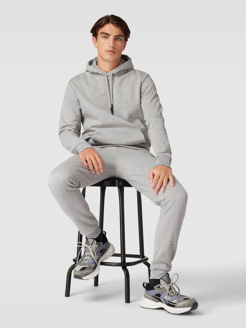 Hoodie in melierter Optik Modell 'CERES' in hellgrau meliert
