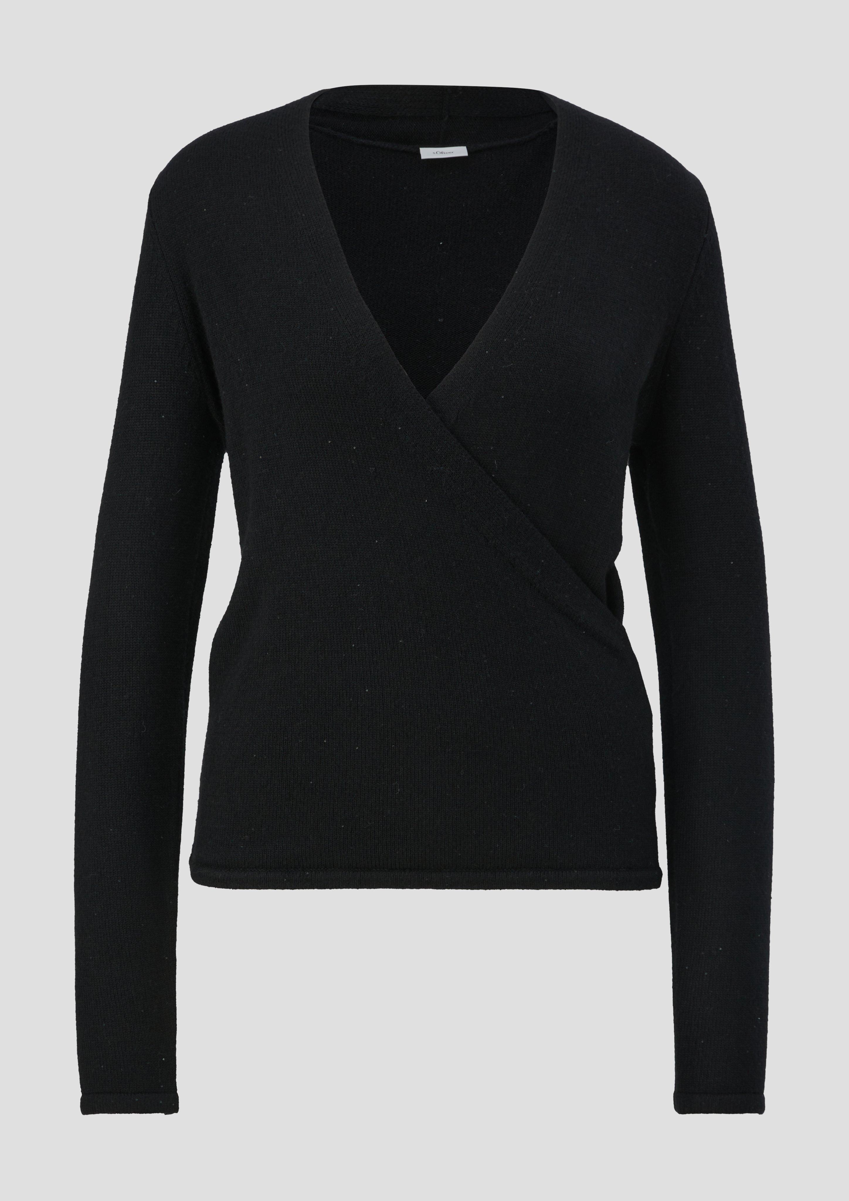 Strickpullover im Wickeldesign  2137684-9999