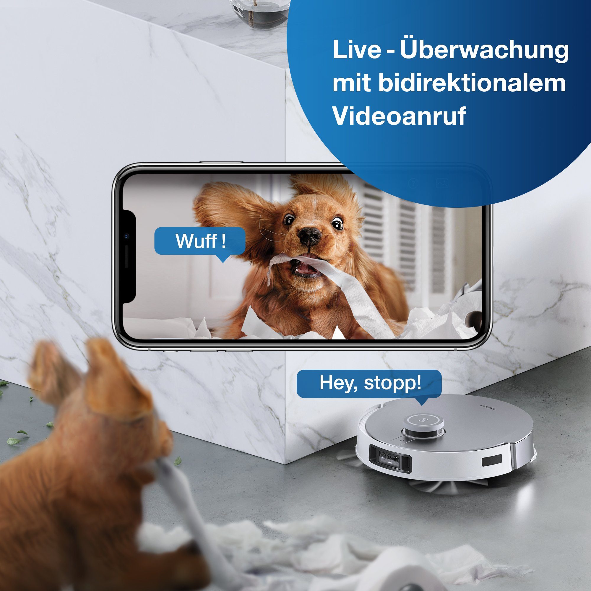 ECOVACS Nass-Trocken-Saugroboter DEEBOT X1 OMNI, mit 5000 Pa Saugleistung