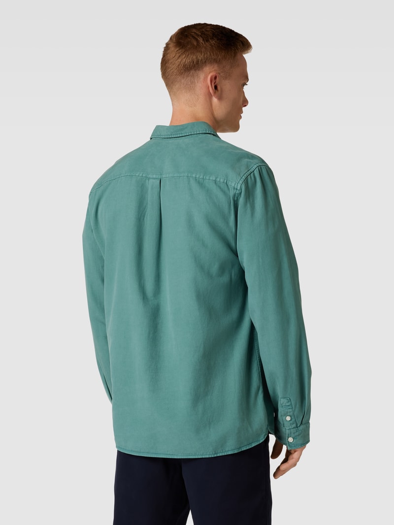 Freizeithemd im Denim-Look in neon blau