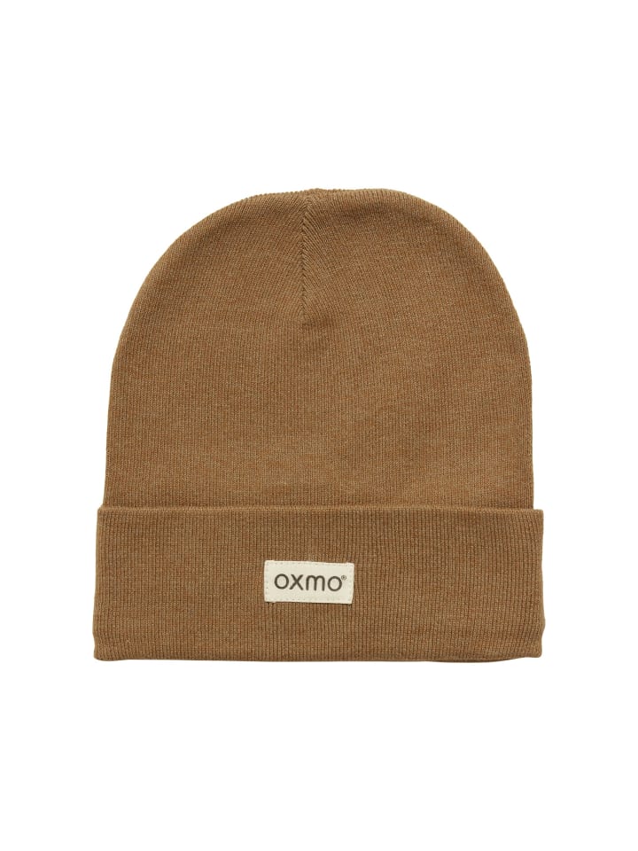Oxmo Beanie OXBiene 21300548-ME Strickmütze mit Logobadge in Braun günstig kaufen onesize