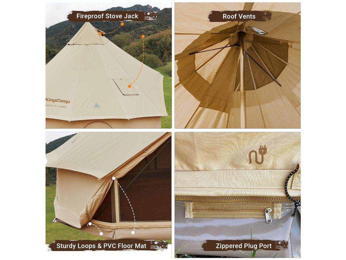 KingCamp 5M Khan Glamping Bell Zelt