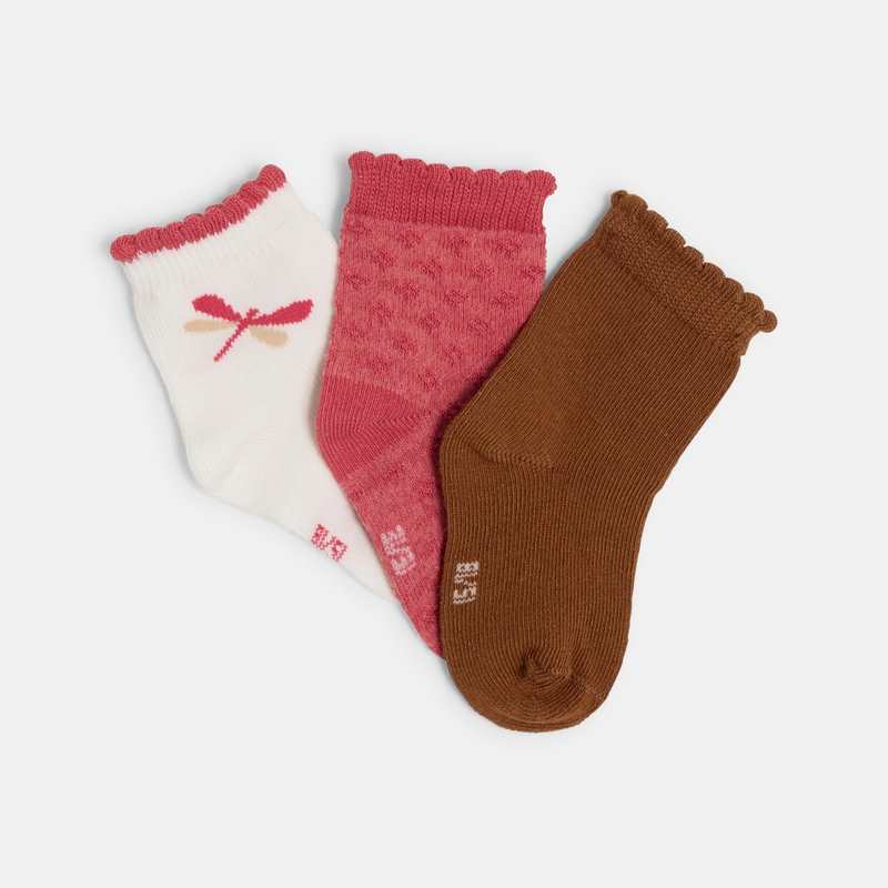 Chaussettes fantaisie bébé fille (lot de 3)