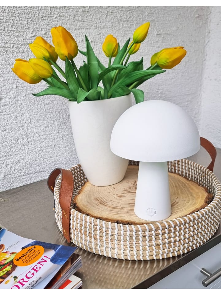 Coen Bakker LED Pilz Tischlampe dimmbar Touch Farbwechsler IP44 Innen Außen 15x21cm Weiß günstig kaufen onesize