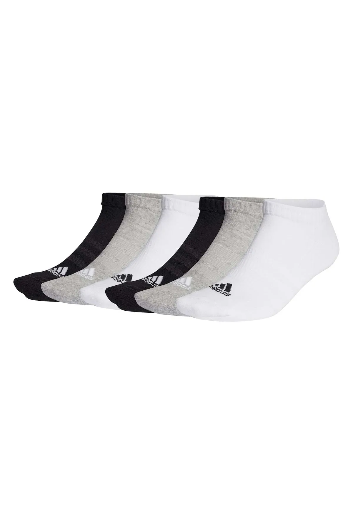 adidas  Unisex Sneakersocken, 6er Pack - Cushioned Low-Cut, Logo, gepolstert, einfarbig