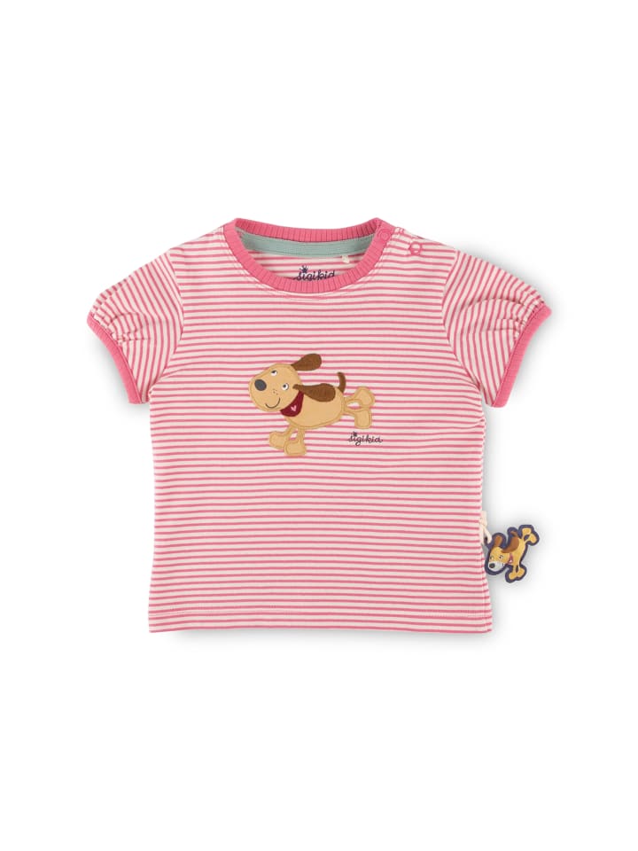 Sigikid T-Shirt Funny Dog in Rosa/Weiß günstig kaufen