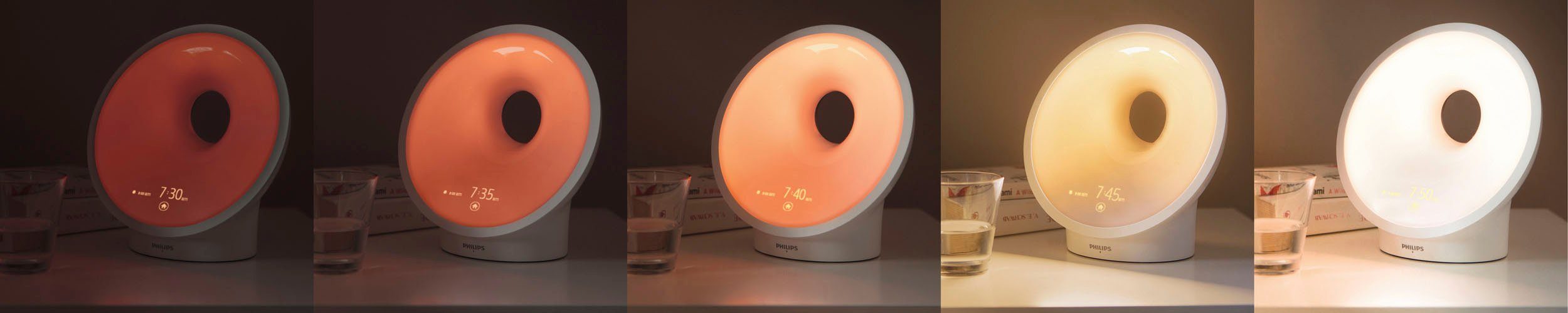 Philips Tageslichtwecker SmartSleep HF3672/01 mit 8 natürlichen Wecktönen, UKW Radio und 25 Lichteinstellungen