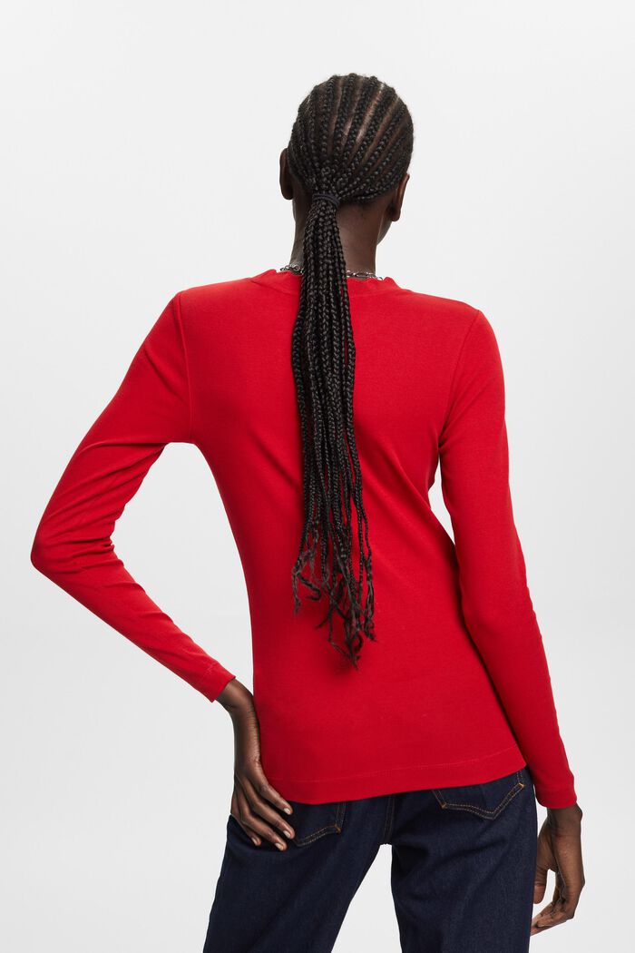 Top aus Baumwolljersey mit Bogenkante