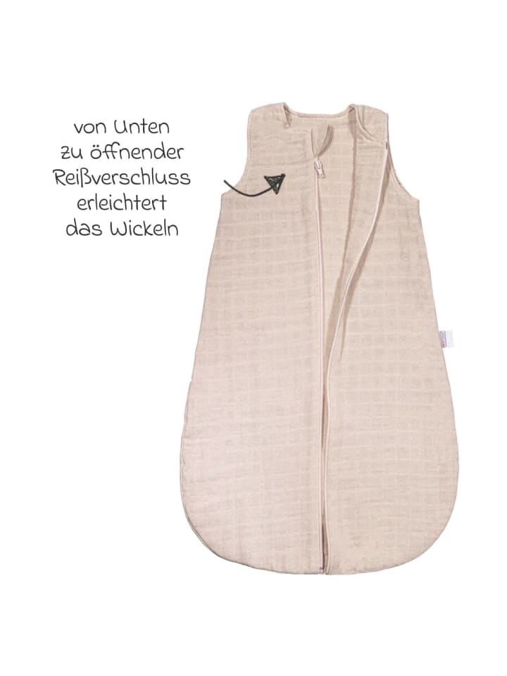 Makian Musselin-Schlafsack - Greige - in beige günstig kaufen
