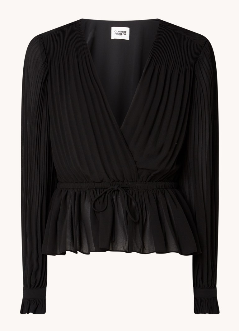 Top a portafoglio Claudie Pierlot Bromance con dettagli plissettati