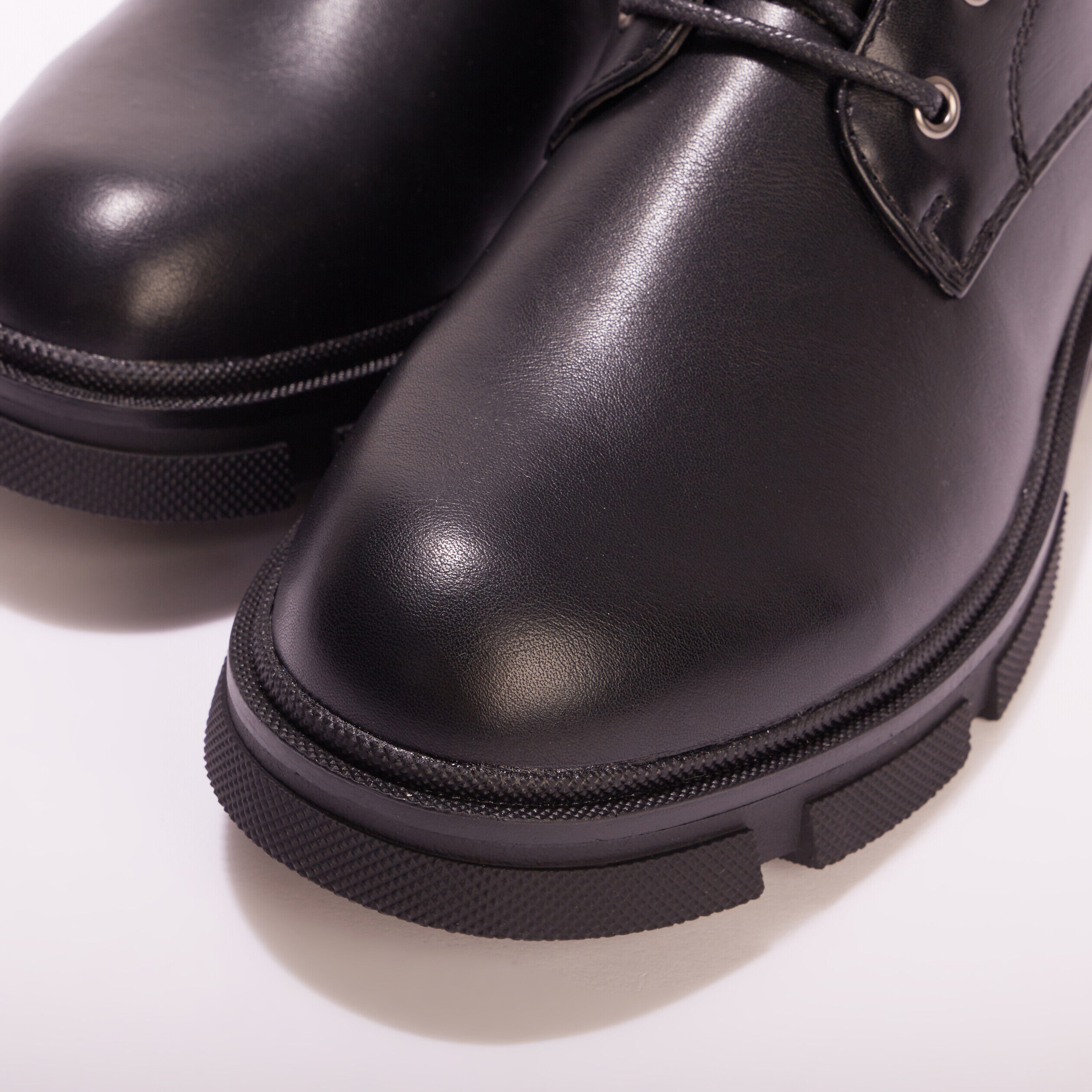 Bottines crantées zippées noir femme | Cache Cache