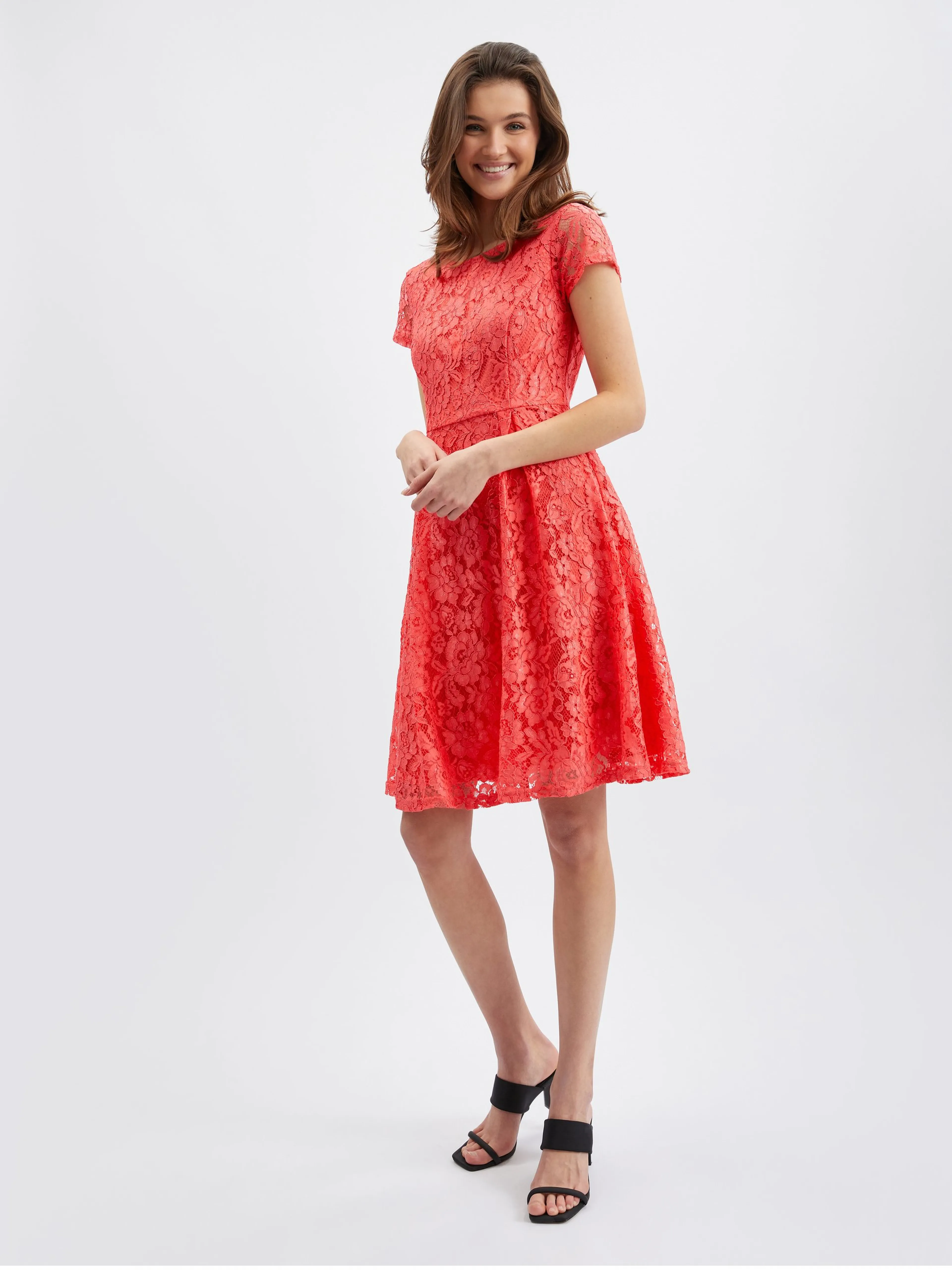 Rosa Damen-Spitzenkleid ORSAY