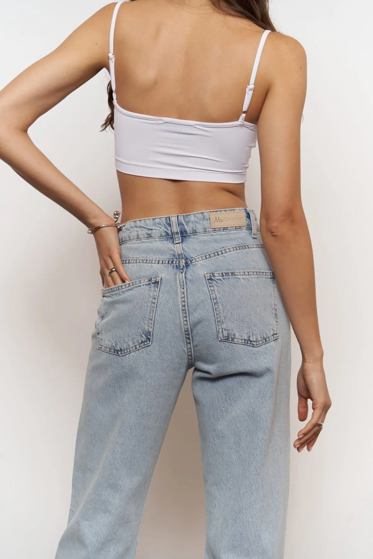 MAİ COLLECTİON  Marla Basic Blaue Jeanshose