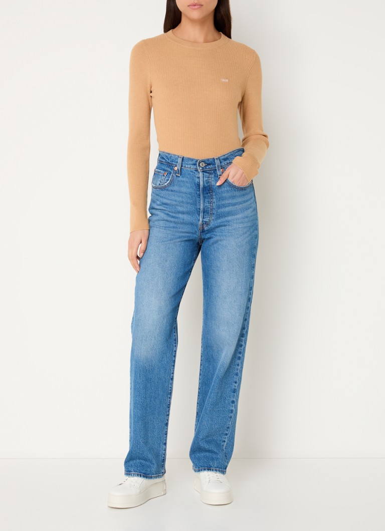 Levi's Rib-knit long-sleeved shirt with logo embroidery