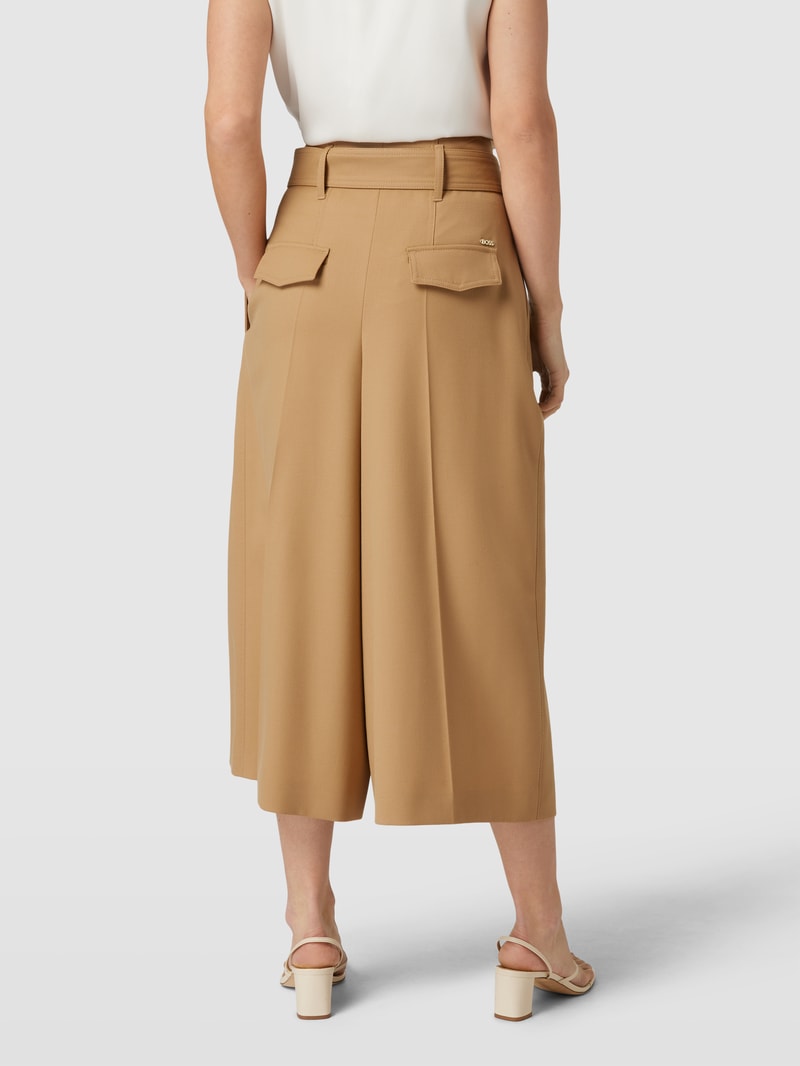 Hose mit Stoffgürtel Modell 'Taliana' in camel