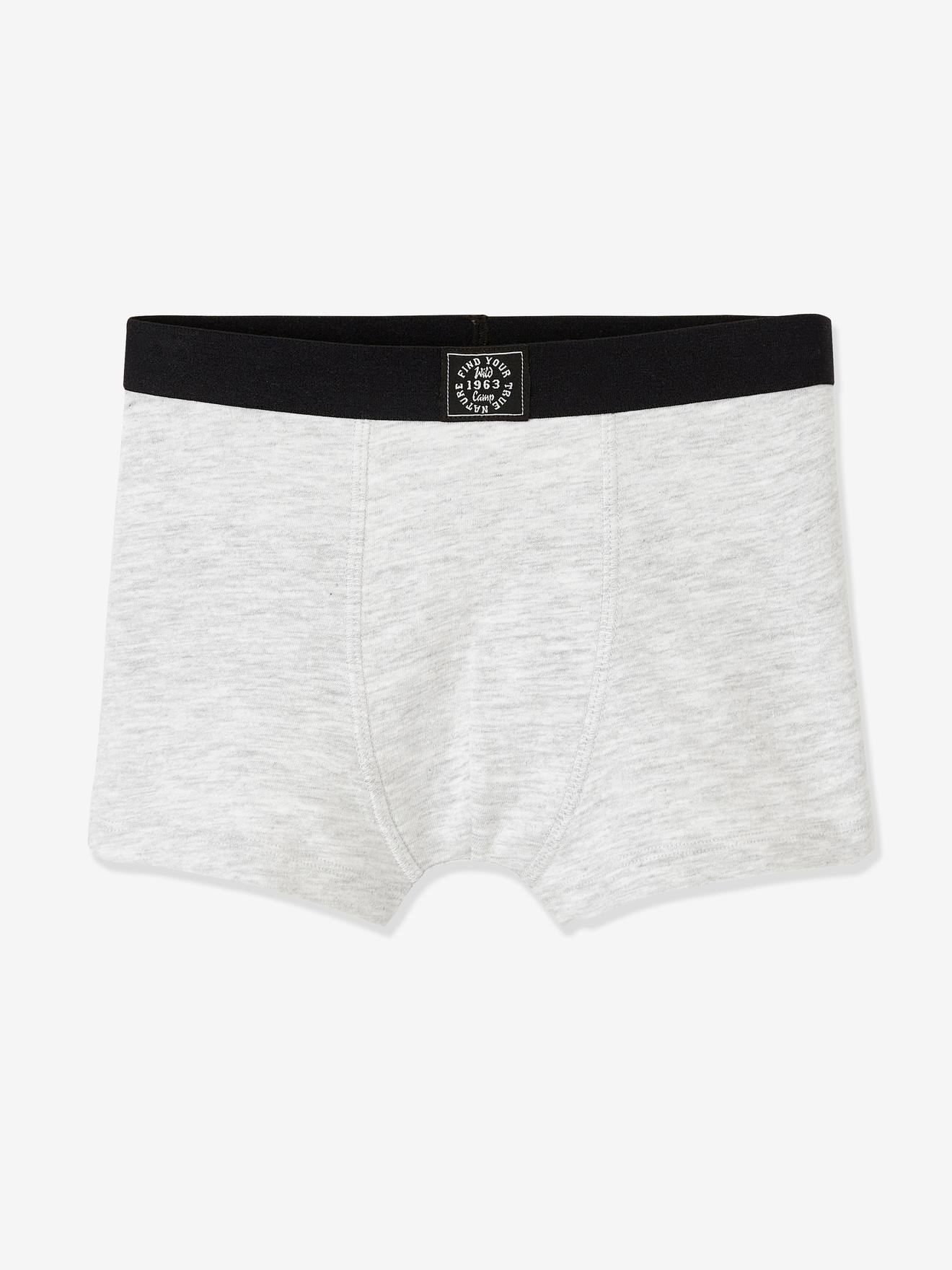 Vertbaudet 5er-Pack Jungen Boxershorts BASIC Oeko-Tex - pack schwarz/grau
