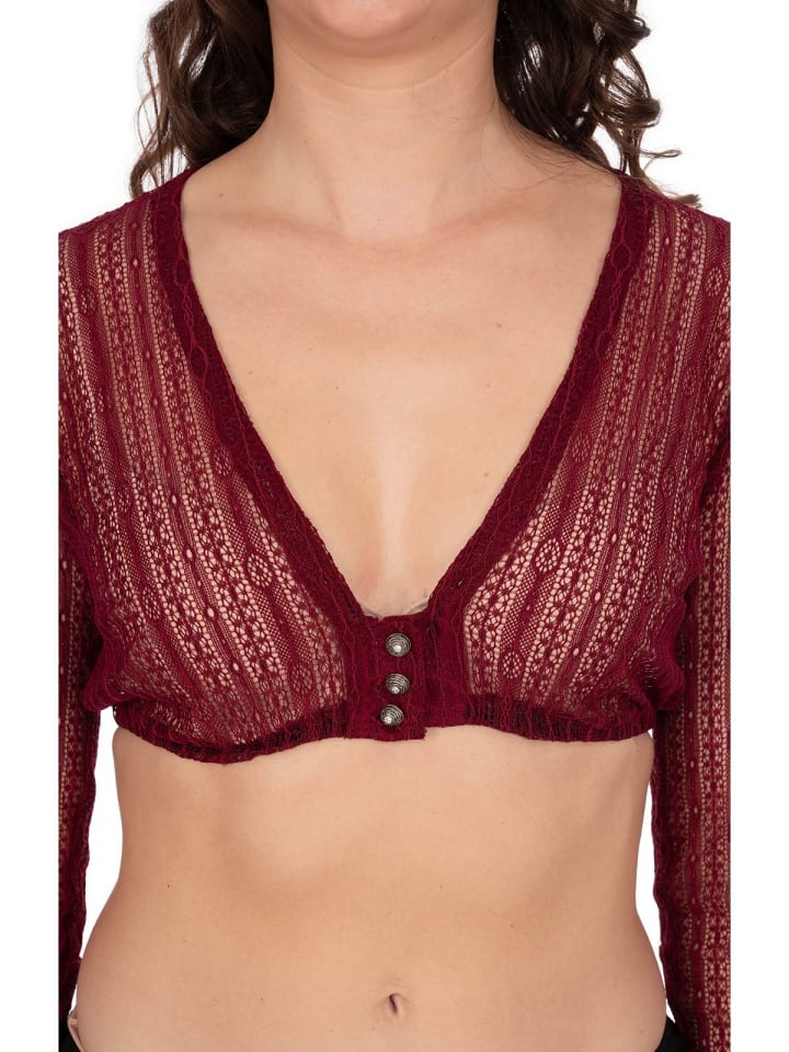 MarJo Dirndlbluse HANJA-DORINA in bordeaux günstig kaufen