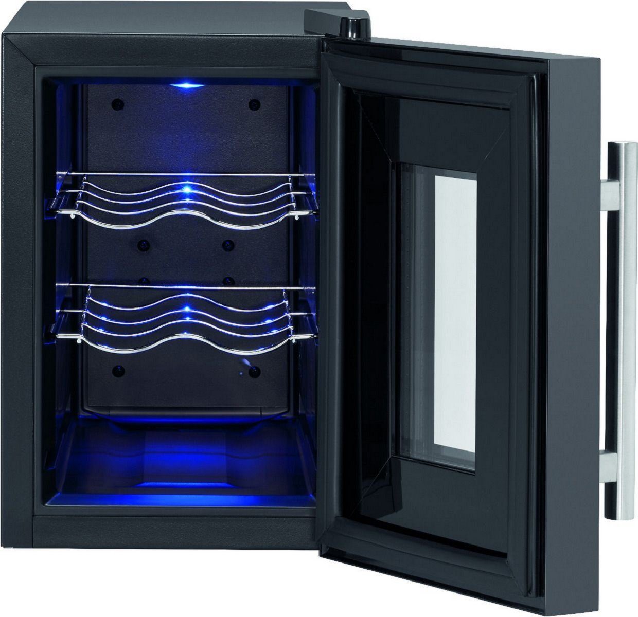 ProfiCook Weintemperierschrank ProfiCook PC-WK 1230 Weintemperierschrank für 6 Fla. Weinkühlschrank, für 6 Standardflaschen á 0,75l,Anti-Vibrationssystem (geräuscharm ≤ 26 dB)