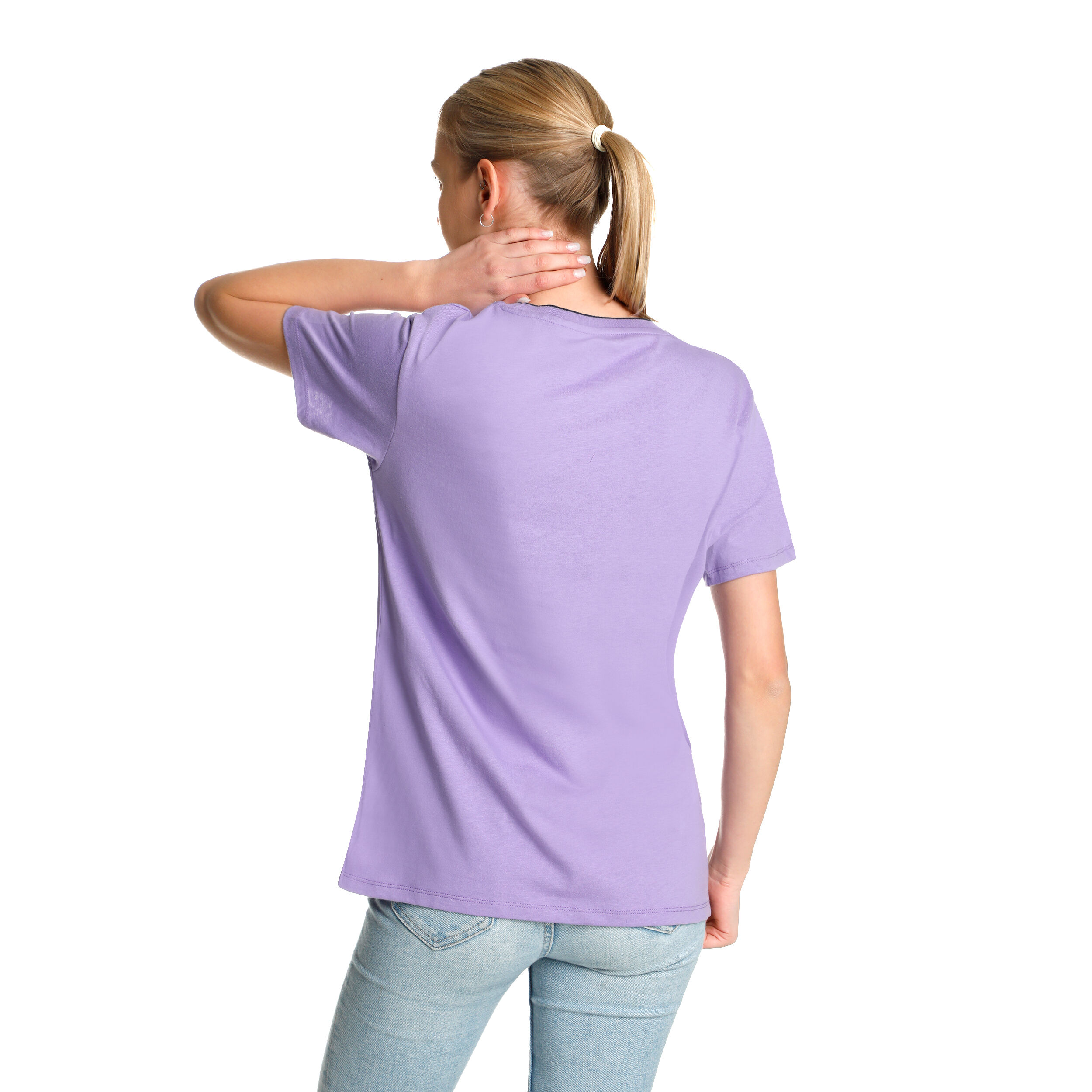 AO Stack Print Core Logo T-Shirt Damen - Lila