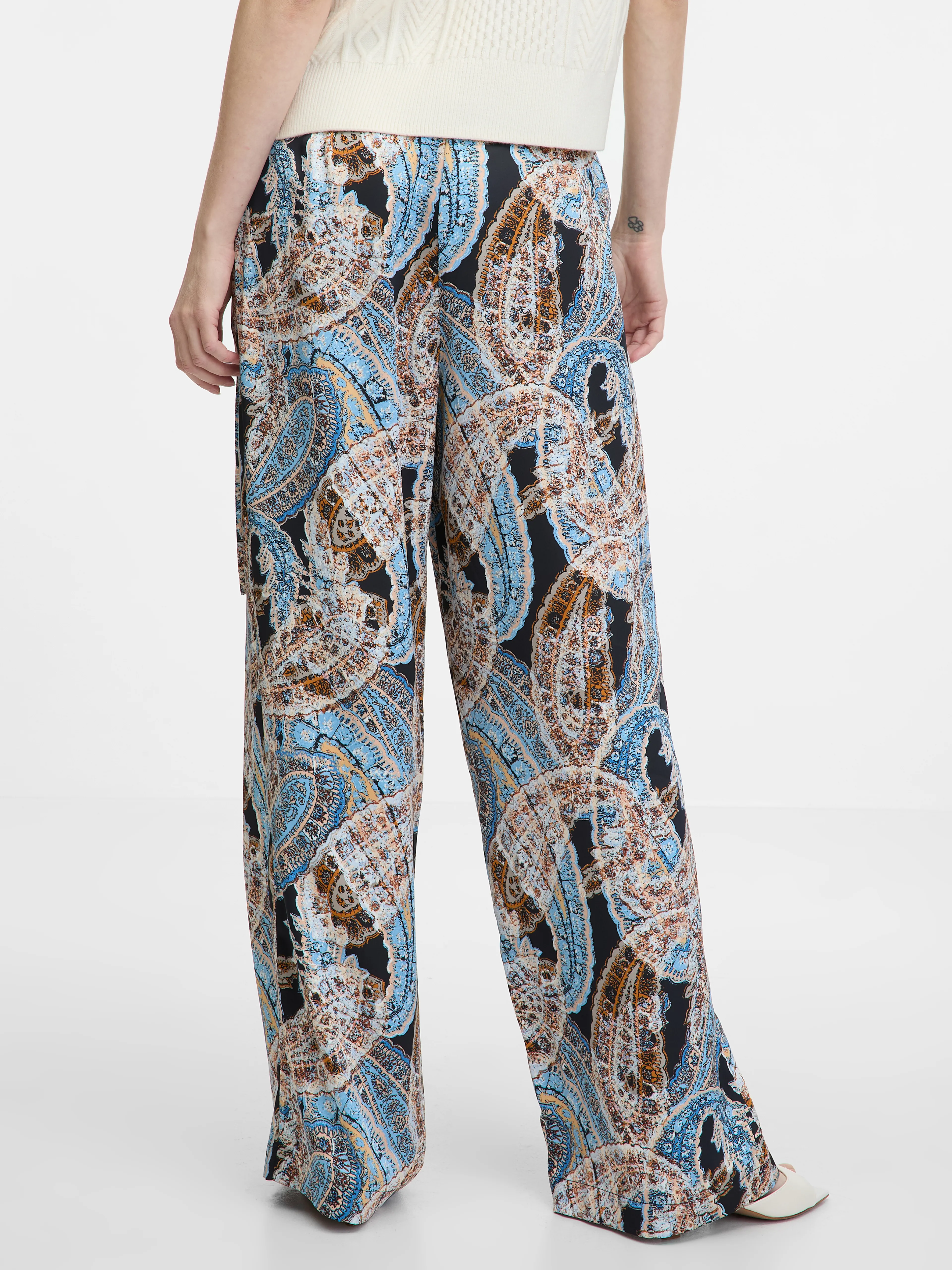 Blaue gemusterte Damenhose ORSAY