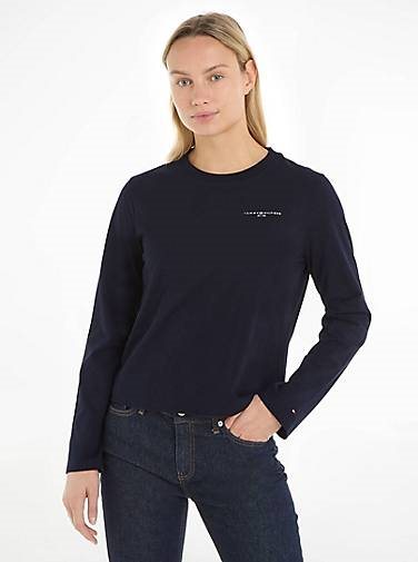 TOMMY HILFIGER Damen Langarmshirt 1985 Longsleeve mit Bio-Baumwolle