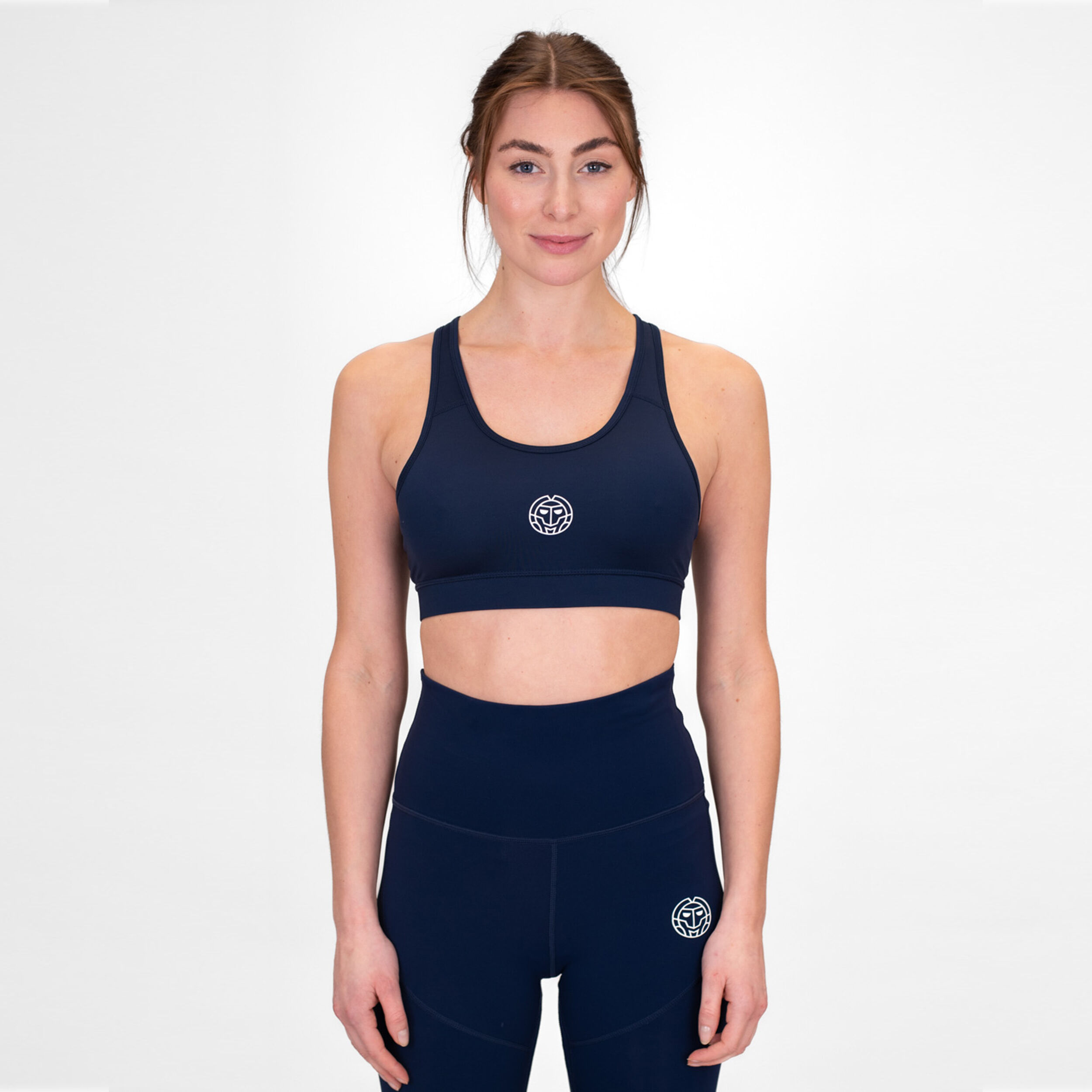 Crew Medium Support Sport-BH Damen - Dunkelblau