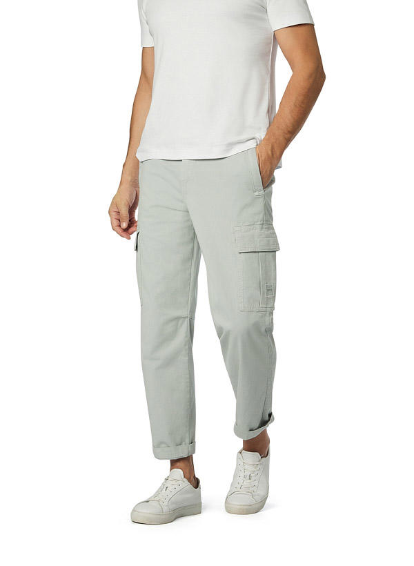 BOSS Orange, Cargohose Sisla, Baumwolle, hellgrau