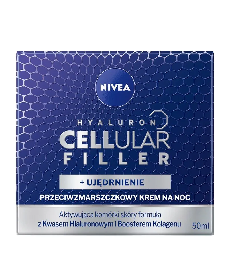 Nivea Hyaluron Cellular Filler noćna krema protiv bora za vidljivo učvršćivanje kože