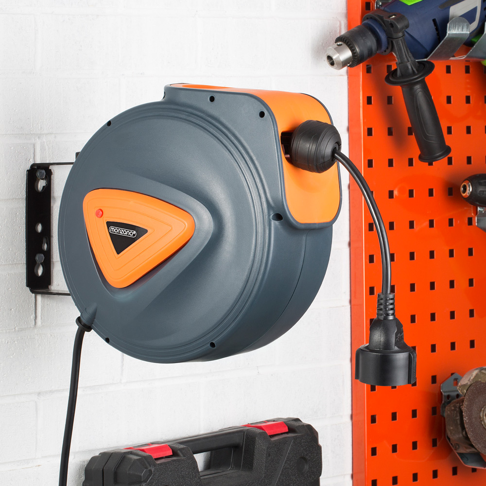 Casaria Gardebruk® Automatik Kabeltrommel 15m 1,5m Anschlusskabel