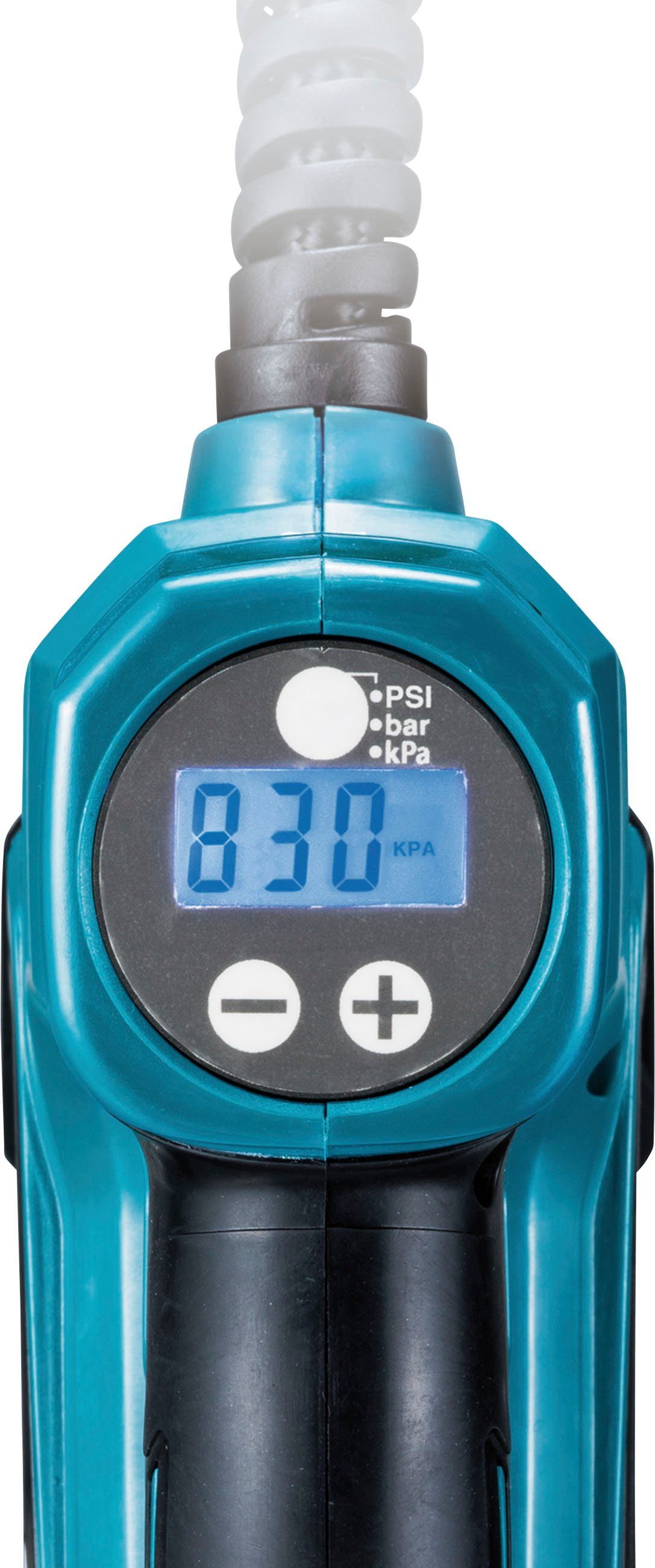 Makita Akku-Handkompressor MP100DZ, max. 8,3 bar, zum schnellen und einfachen Befüllen von Reifen, Bällen uvm.