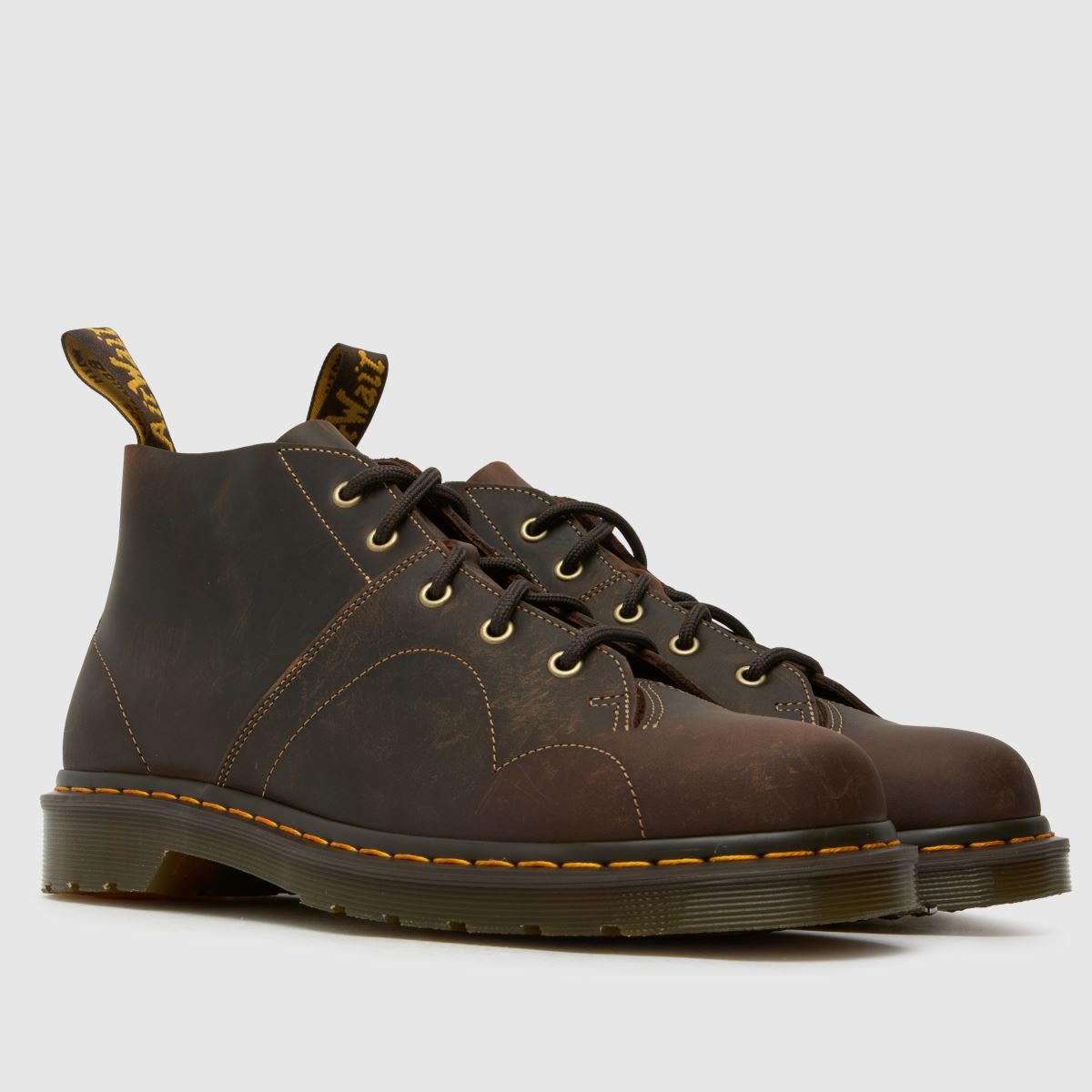 Dr Martens – Mörkbruna Church Monkey-stövlar