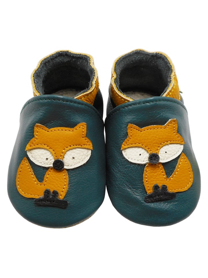 Yalion Leder-Krabbelschuhe 