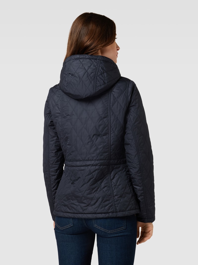 Steppjacke mit abnehmbarer Kapuze Modell 'MILLFIRE' in marineblau