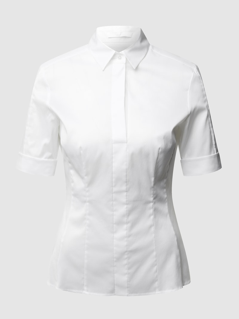 Bluse mit Dreiviertelarm in weiß
