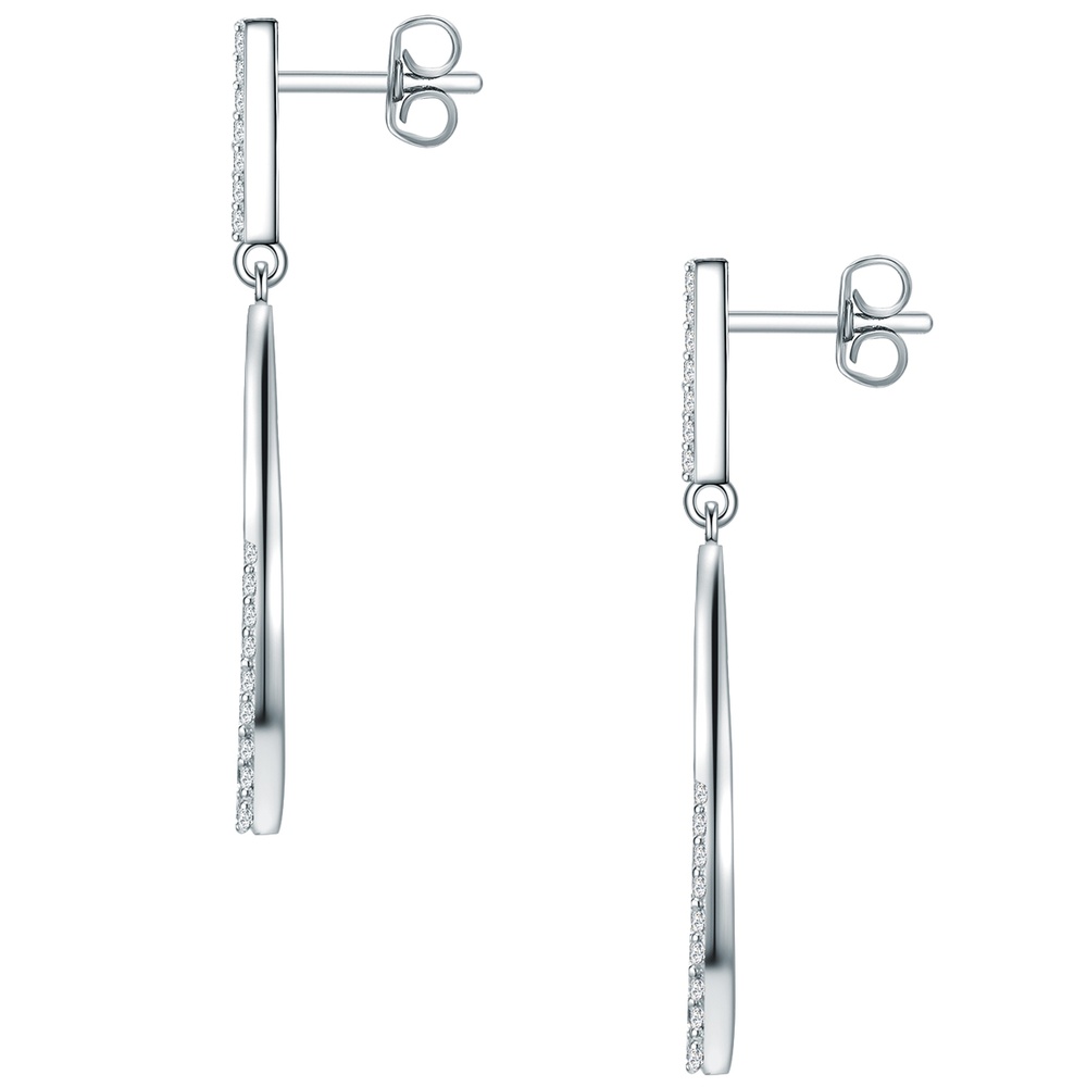 Rafaela Donata Boucles d'oreille en argent Argent sterling Oxyde de zirconium (CZ) en Argent Boucles d'oreilles