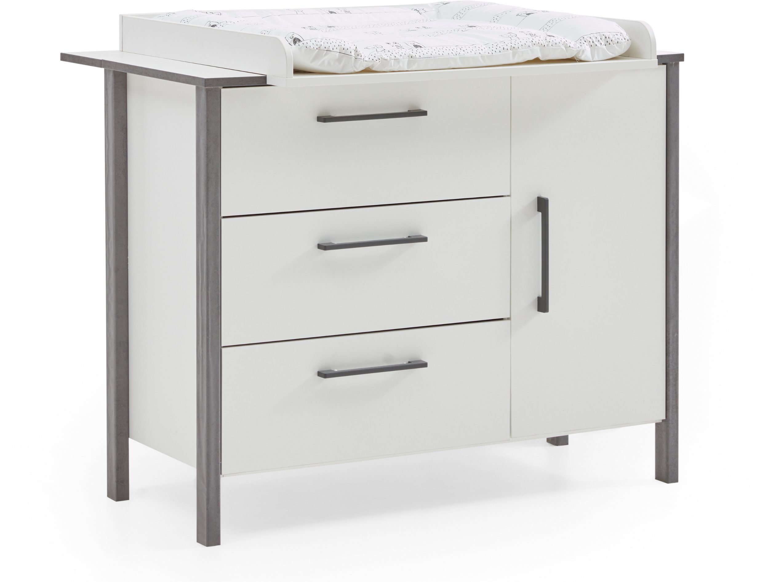 arthur berndt Babyzimmer-Komplettset Liam, (Set, 3-St., Kinderbett, Kleiderschrank, Wickelkommode), Made in Germany; mit Kinderbett, Schrank und Wickelkommode