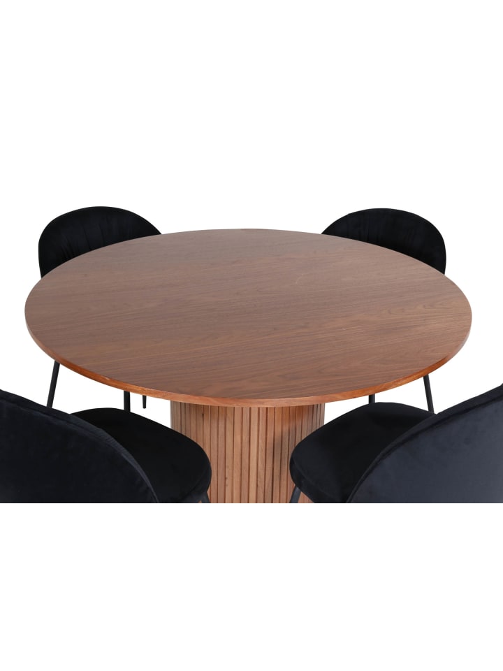 ebuy24 Essgruppe Bianca 20 Schwarz 110 x 110 cm günstig kaufen onesize