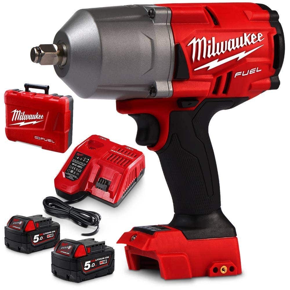 Conjunto de Chaves de Impacto de Alto Torque MILWAUKEE FUEL™ 18V 2 x 5.0 Ah 1/2
