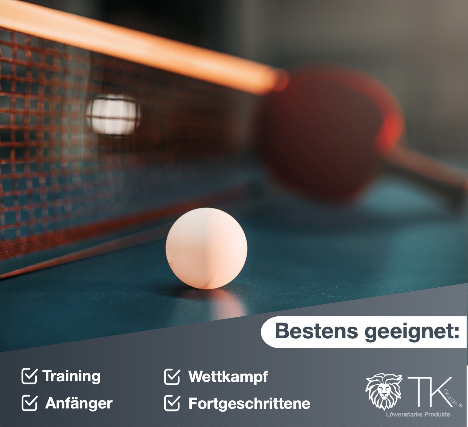 TK Gruppe Tischtennisball 48x Tischtennisbälle Bälle weiß Set 40 mm PingPong für Training