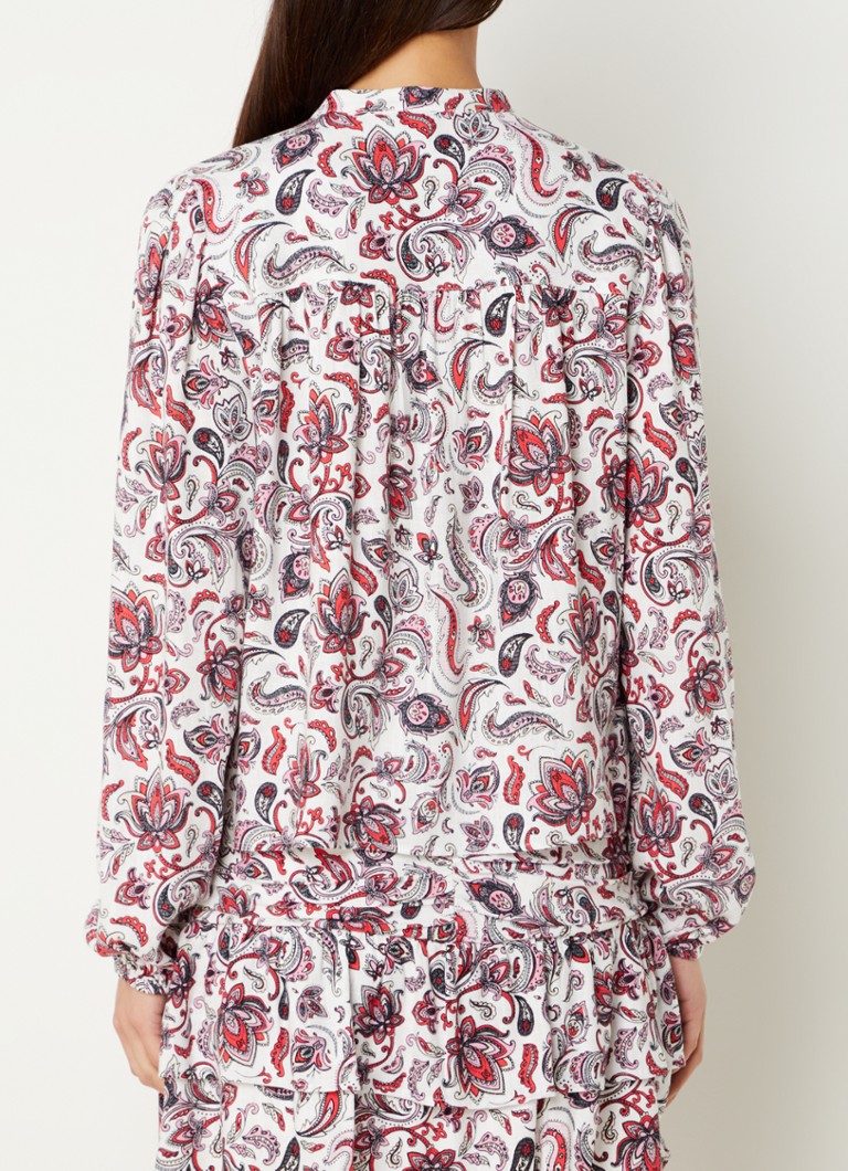 NIKKIE  Baisha blouse in linnenblend met paisley dessin