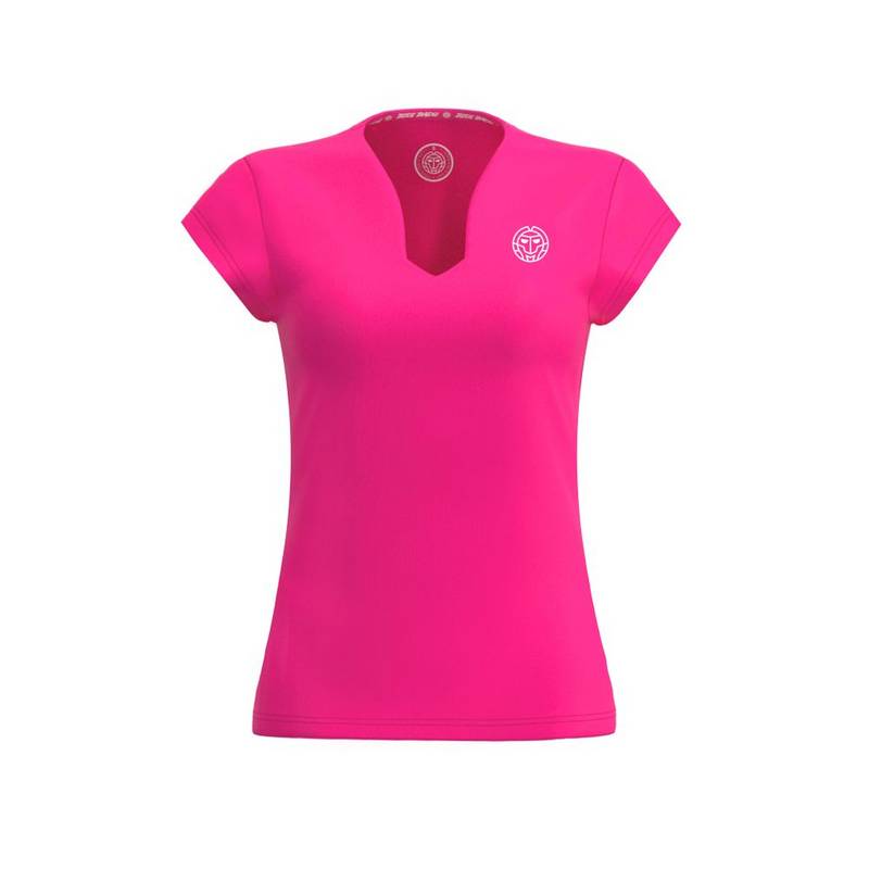 BIDI BADU Pure Wild V-Neck Tee Tennisshirt Damen