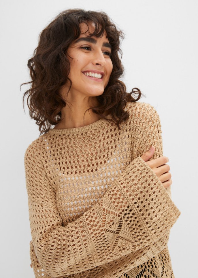 kurzer Strickpullover